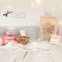 Personalised Stemless Glass Pink Pamper Gift Box Hamper, thumbnail 1 of 8