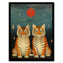 Tiger Twins Tea Party Cute Animal Cubs Wall Art Print, thumbnail 5 of 6