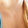 Tiny Pearl Initial Charm Necklace, thumbnail 6 of 12