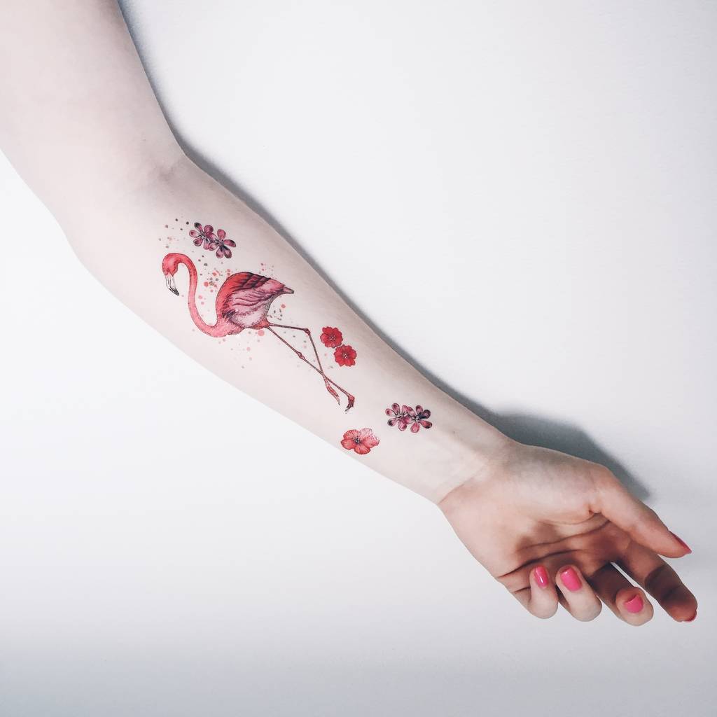 Flamingo tattoo by @tattoosbykingwill - Color Theory Tattoo | Facebook