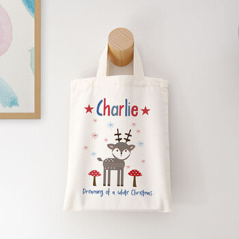 Personalised Natural Christmas Party Bag, 3 of 6