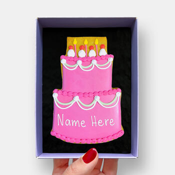 Birthday Celebration Iced Biscuits And Macarons Hamper Gift, 5 of 8