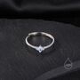 Blue Hydrangea Cz Flower Minimalist Ring, thumbnail 3 of 10