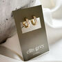 Gold Encrusted Chunky Hoops, thumbnail 3 of 4