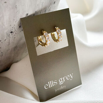 Gold Encrusted Chunky Hoops, 3 of 4