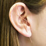 Double Triangle Oxidised Sterling Silver Ear Climbers, thumbnail 6 of 9