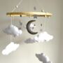 Handmade Moon And Stars Baby Crib Mobile, thumbnail 5 of 5