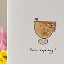 personalised ‘dancing chicken’ hand illustrated card by hannah ...