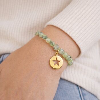 Prehnite Gemstone Beaded Bracelet, 2 of 5