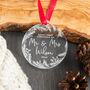 Mr And Mrs First Christmas Married Custom Ornament, thumbnail 3 of 5