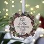 First Christmas Together Couples Wreath Tree Decoration, thumbnail 8 of 8