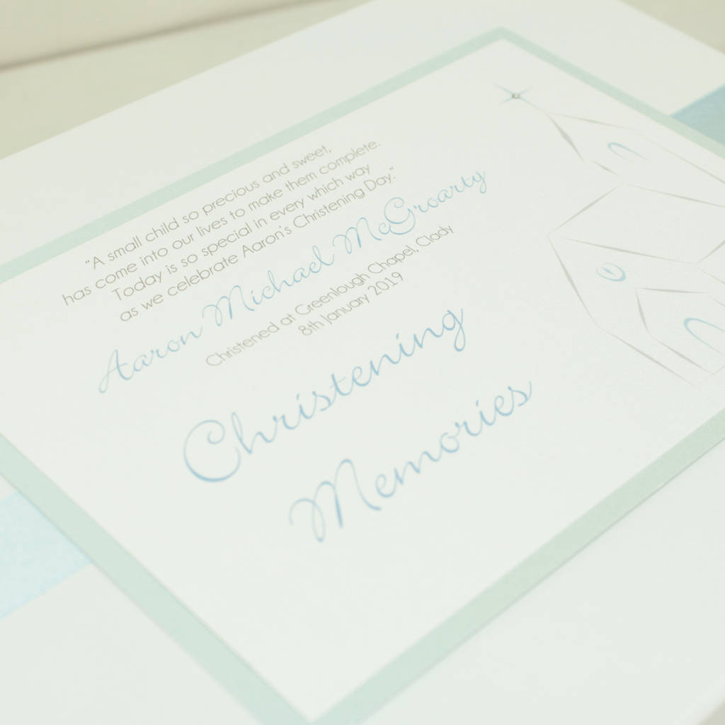 personalised christening memory box by dreams to reality design ltd