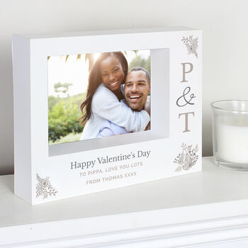 Personalised Couples Initials Box Photo Frame, 5 of 5