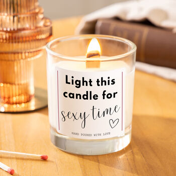 Light For Sexy Time Funny Cheeky Valentines Day Candle Gift, 3 of 6