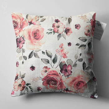 Vintage Pink Rose Themed Soft Cushion Cover, 5 of 7