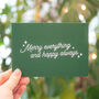 Typography Christmas Card With Quote, thumbnail 3 of 4