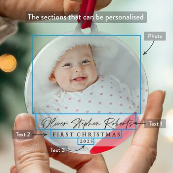 Photo Bauble Baby's First Christmas 2025, 3 of 8