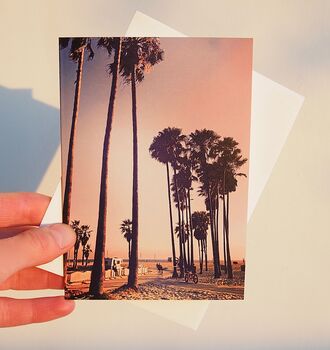 California Palm Tree Sunset Beach Birthday Card, 3 of 6