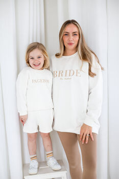 Personalised Embroidered Ladies' 'Bride' Sweatshirt Jumper, 6 of 12