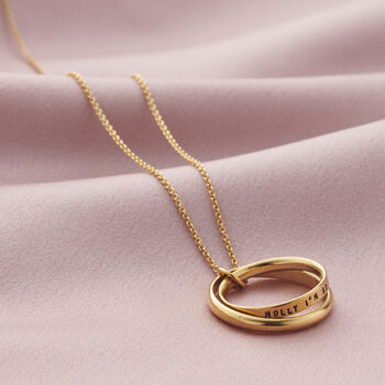 Personalised Double Secret Script Ring Necklace, 9 of 10