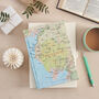 Personalised Map Location Travel Journal Notebook Gift, thumbnail 2 of 12