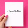 Congratulations Personalised Date Wedding Card, thumbnail 1 of 5