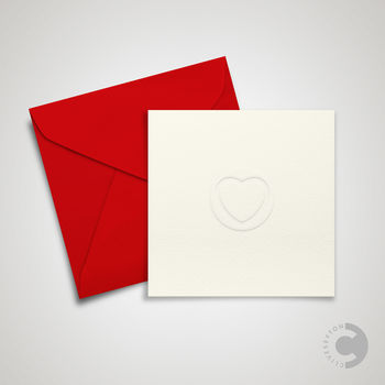 Hand Embossed Personalised Love Heart Card, 4 of 5