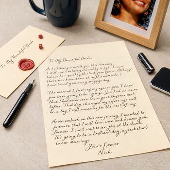 Personalised Luxury Handwritten Wedding Letter, 10 of 11