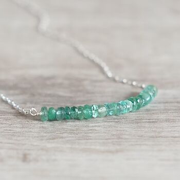 May Birthstone Real Emerald Necklace, 6 of 9