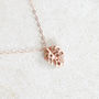 9ct Rose Gold Monstera Palm Leaf Charm Necklace, thumbnail 2 of 5