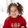 First Christmas Gingerbread Personalised Embroidered Sweatshirt Jumper, thumbnail 5 of 5
