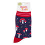 Women's Red Toadstools Enchanted Woodland Bamboo Socks Blue, thumbnail 4 of 4