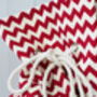 Personalised Santa Sack Christmas Stocking Set Chevrons, thumbnail 2 of 8