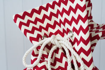 Personalised Santa Sack Christmas Stocking Set Chevrons, 2 of 8