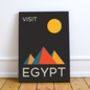 'Visit Egypt' Vintage Inspired Travel Art Print, thumbnail 1 of 2