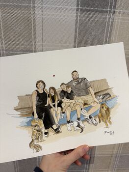 A4 Family Bespoke Illustration Up To 12 People, 7 of 12
