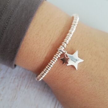 Silver And Rose Gold Sweetie Slider Star Bracelet, 4 of 9