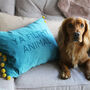 Favourite Quote Or Song Lyric Pom Pom Cushion, thumbnail 1 of 9