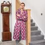 Lightweight Men's Dressing Gown Gatsby Paisley Wine, thumbnail 1 of 4