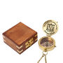 Engraved Baptism Brass Compass With Wooden Gift Box, thumbnail 6 of 12