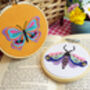 ‘Kaleidoscope Butterfly' Mini Embroidery Kit, thumbnail 3 of 4