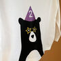 Children's Birthday Party Bear Glitter Age T Shirt, thumbnail 3 of 3