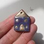 Handmade Tiny Gold Ceramic House Necklace, thumbnail 9 of 10
