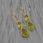 Peridot Teardrop Earrings: Silver Or Gold, thumbnail 3 of 9