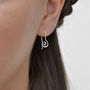 Sterling Silver Simple Spiral Dangly Earrings, thumbnail 4 of 9