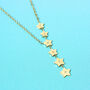 Personalised Initials Star Cascade Necklace, thumbnail 2 of 7