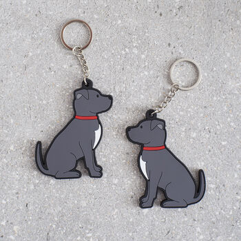 Staffie Key Ring Personalisation Available, 4 of 4