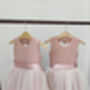 Girl Blush Pink Sparkly Tutu Flower Girl Dress, thumbnail 2 of 7