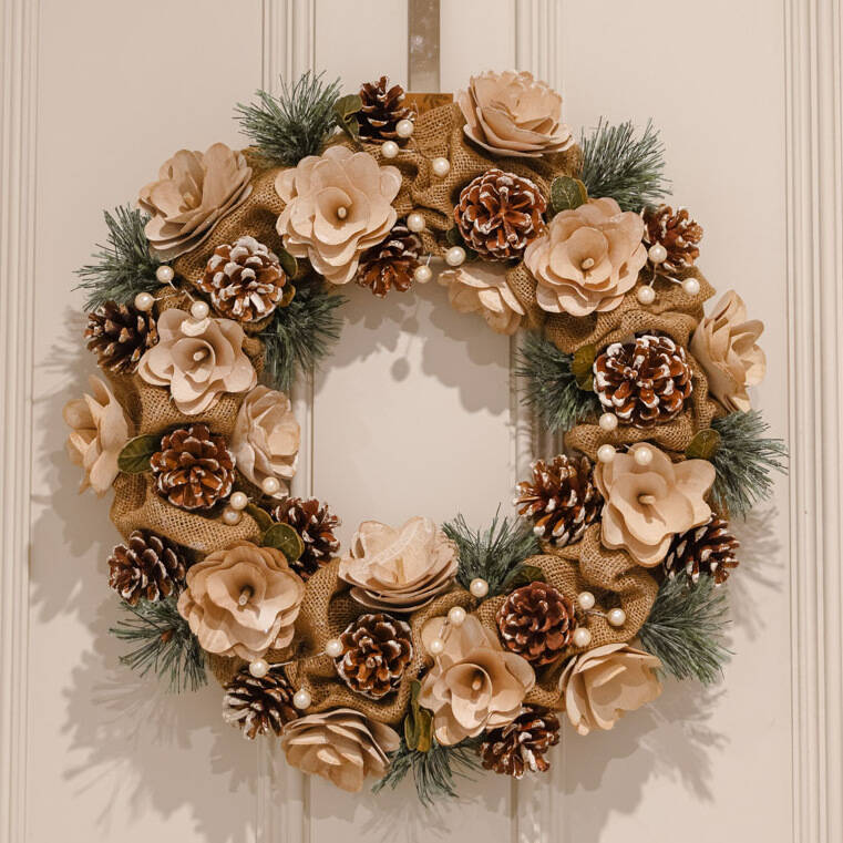 Natural Country Indoor Wreath By Dibor   Original Natural Country Christmas Wreath 