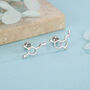 Sterling Silver Serotonin And Dopamine 18 G Screw Back Stud Earrings, thumbnail 1 of 12
